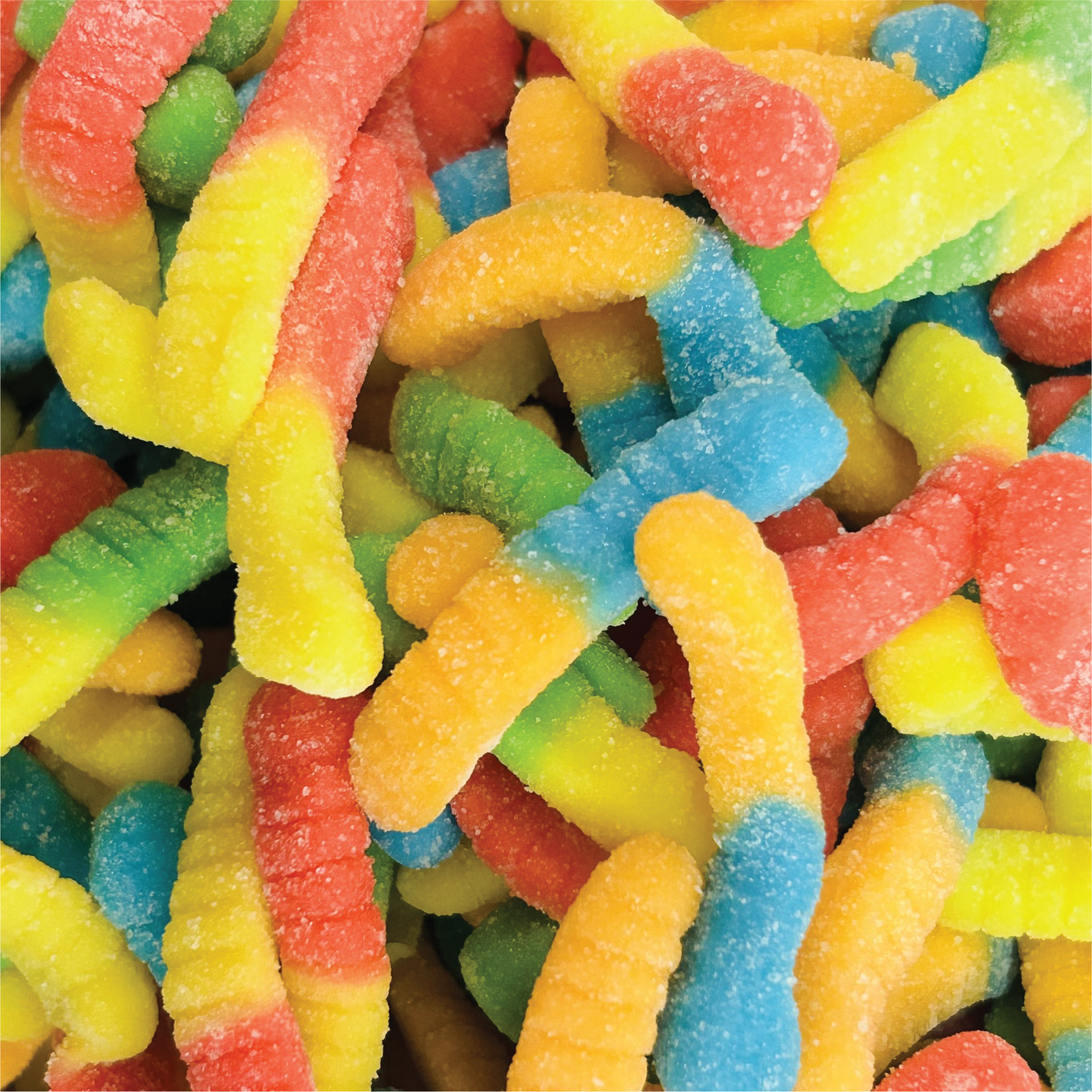 Sour Mini Neon Gummy Worms
